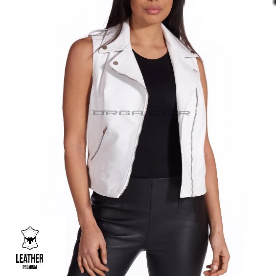 Gilet en cuir discount femme