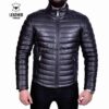 Doudoune noir en cuir pour Homme