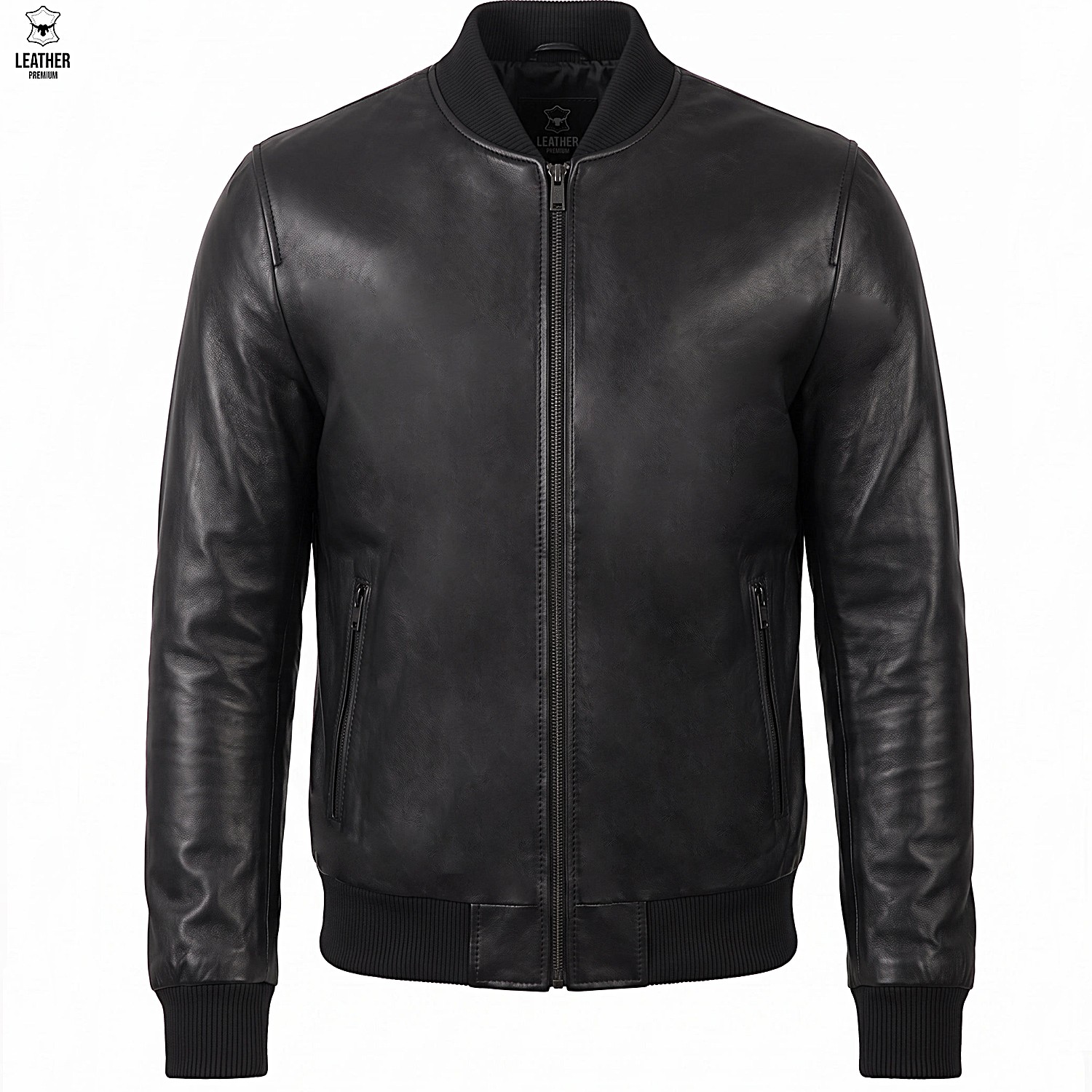 Blouson pilote en cuir d'agneau Noir homme – Ionic 6 Pilote noir en cuir Ionic – photo 6