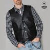 Gilet homme en cuir REF : CLS55
