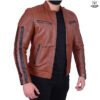 Blouson en cuir Tabac REF : TabNr55