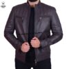 Blouson homme en cuir vachette