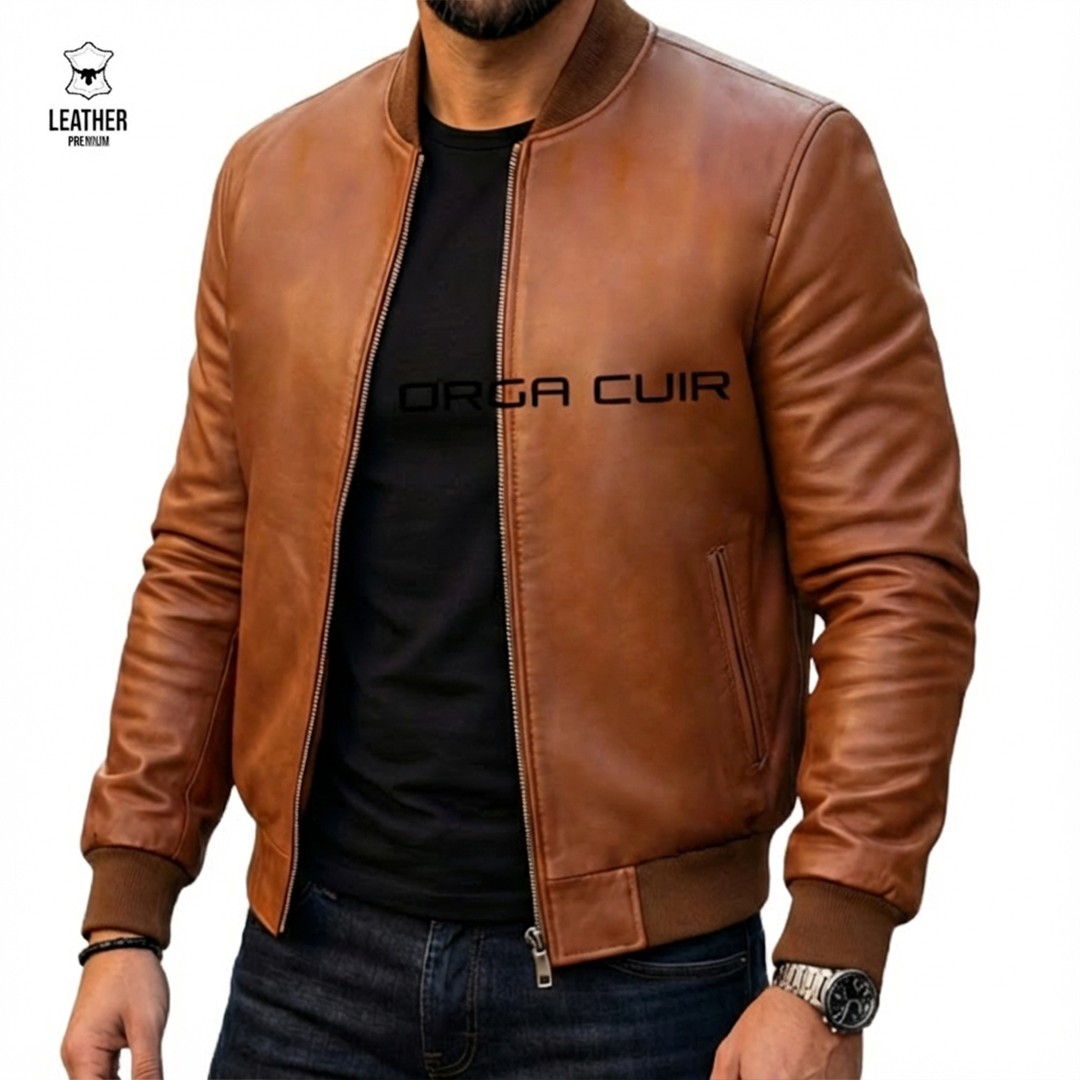 Pilote Tabac en cuir pour Hommes -TB55- 2 zefzedz