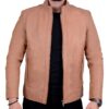 Blouson vachette beige Hommes