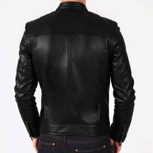 Blouson noir hommes 2 Zippers 7 azeazezae