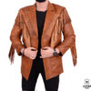 Veste en cuir homme Tabac
