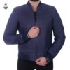 Pilote en cuir Bleu hommes