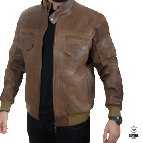 Pilote hommes en cuir agneau olive drab 7 edqsxs