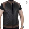 Gilet en cuir croco pour hommes