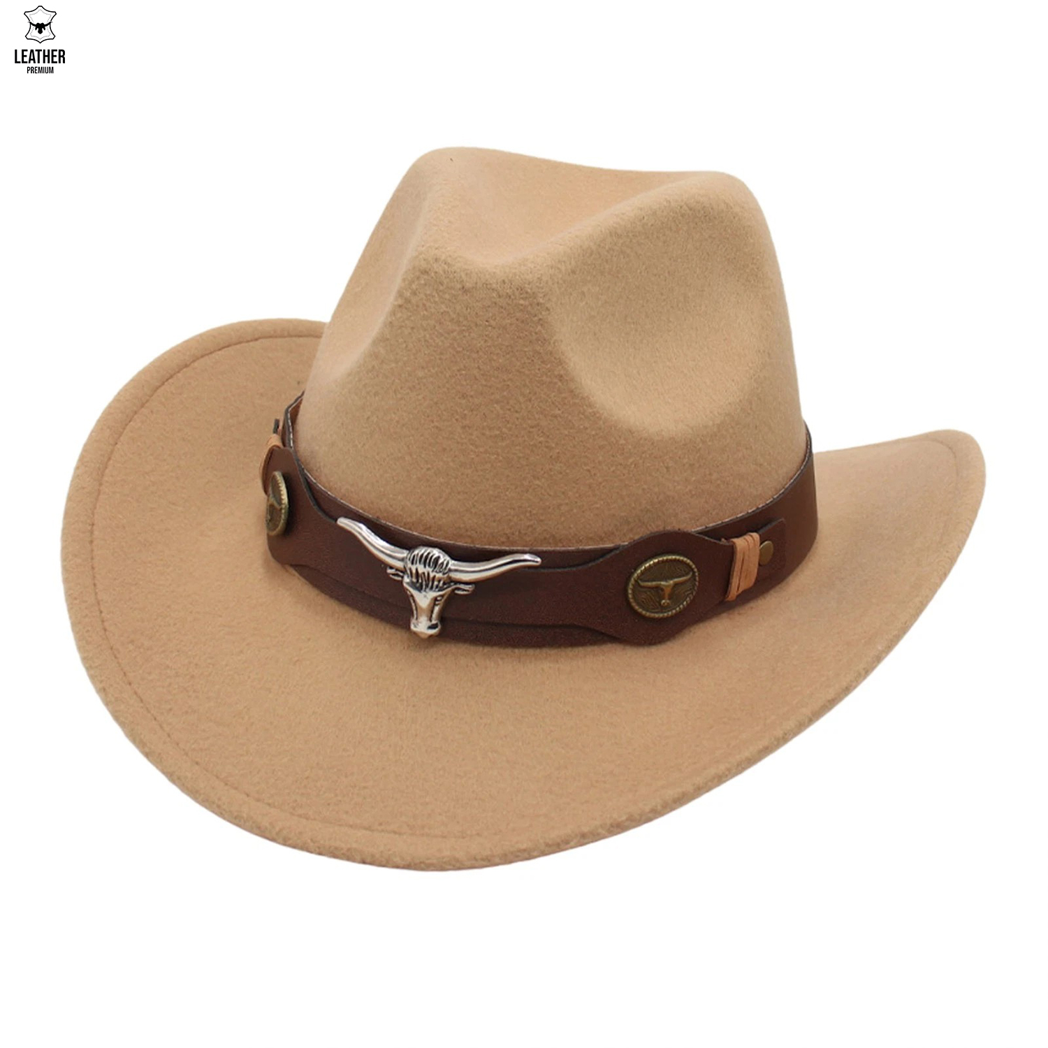 Chapeaux de Cowboy occidentaux en daim Camel