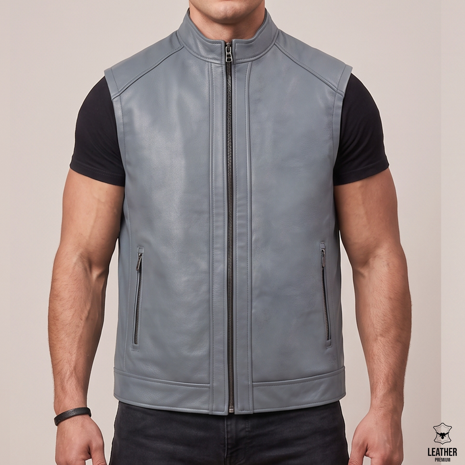 Gilet en cuir pour Homme vachette 588 2 azdazdzdaz