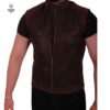 Gilet en cuir Marron Vachette 588