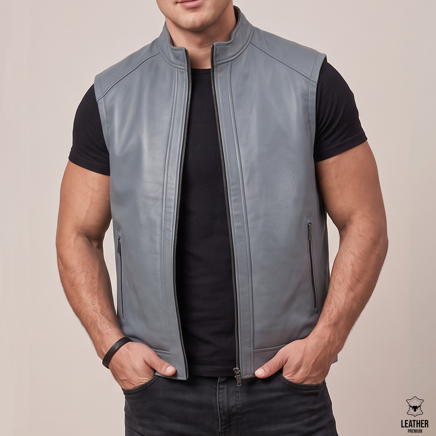 Gilet en cuir pour Homme vachette 588 3 zadazdzadz