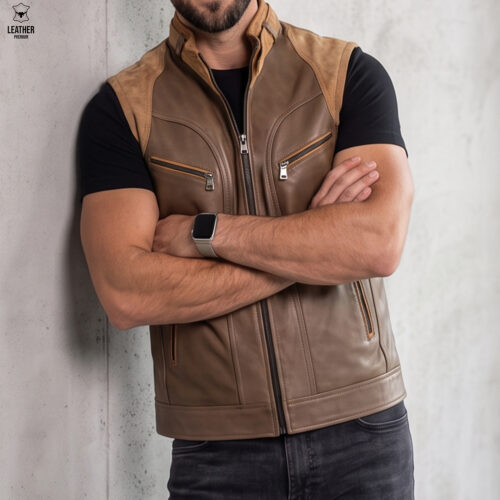 Gilet en cuir lokrpoort pour Hommes 7 zefzefzefez