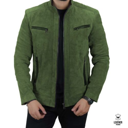 Jacket Verte (nubuck leather) pour Homme – émeraude