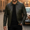 Daytona en cuir Olive pour Hommes -Croco-