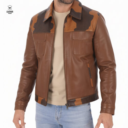 Tiger leather jacket pour Hommes
