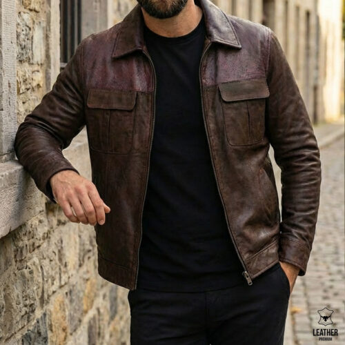 Daytona marron en cuir – CROCO – 226