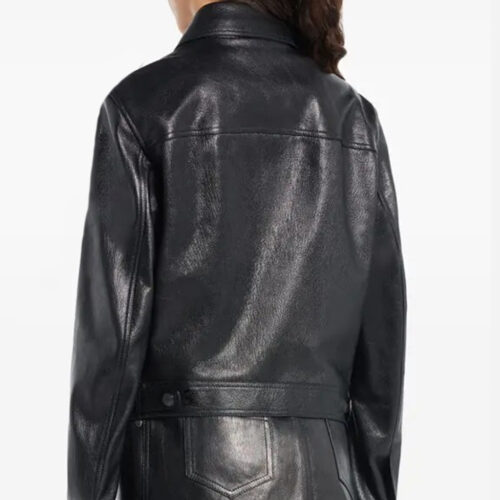 Jacket en cuir Noir à col classique -Vixen- 9 qsdsdq