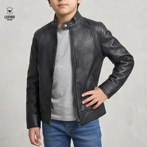Veste en cuir -Garçon-