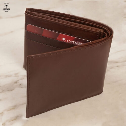 Portefeuille en cuir Marron homme -PPM-