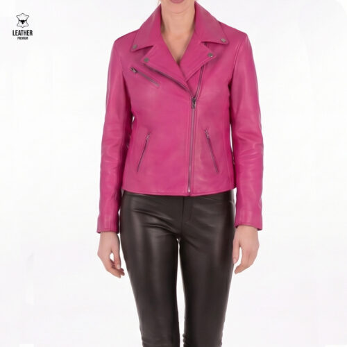 Perfecto en cuir Rose pour Femme -Elixir Pink- 9 azedazdzad