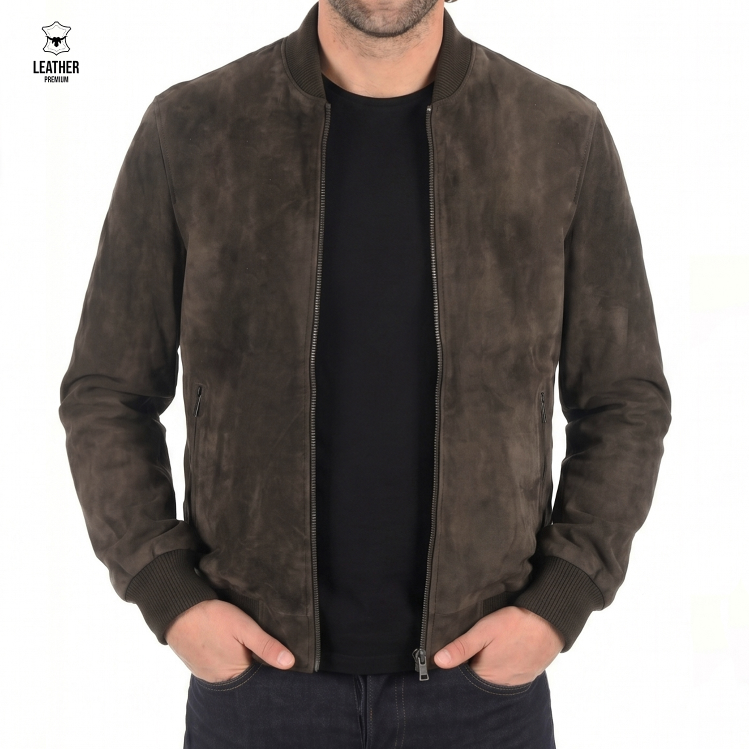 Blouson pilote en nubuck Kaki homme – MG5002 3 Pilote en Nubuck pour Homme Ref : MG5002 – photo 3