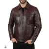 Daytona en cuir Bordeau CROCO -ref: CRBR925-
