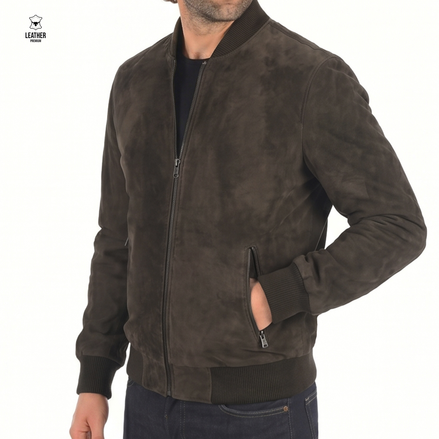 Blouson pilote en nubuck Kaki homme – MG5002 5 Pilote en Nubuck pour Homme Ref : MG5002 – photo 5