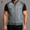 Gilet en cuir pour Hommes -vintage- 215