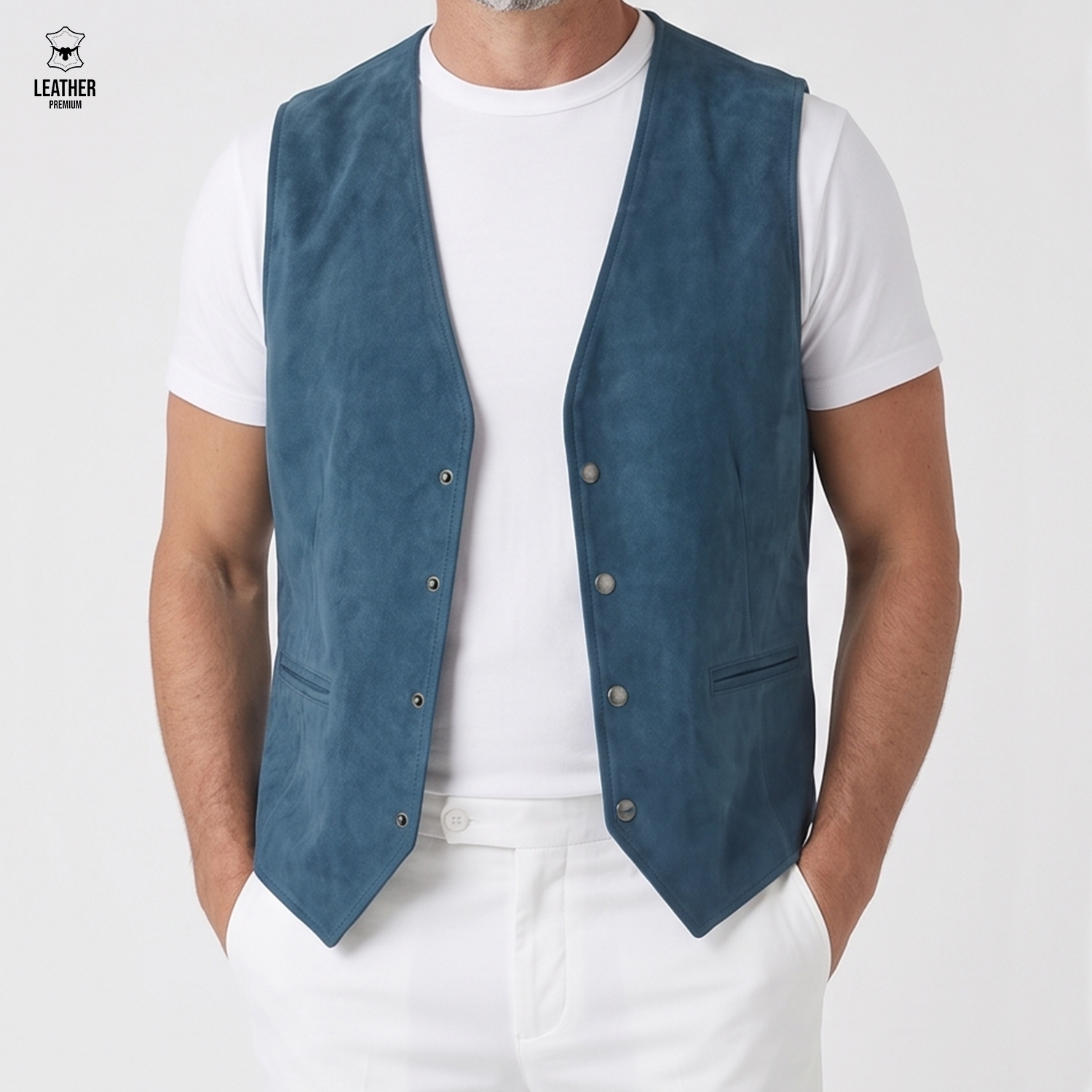 Gilet en daim pour Hommes REF: GBD855 2 zefzeezfez