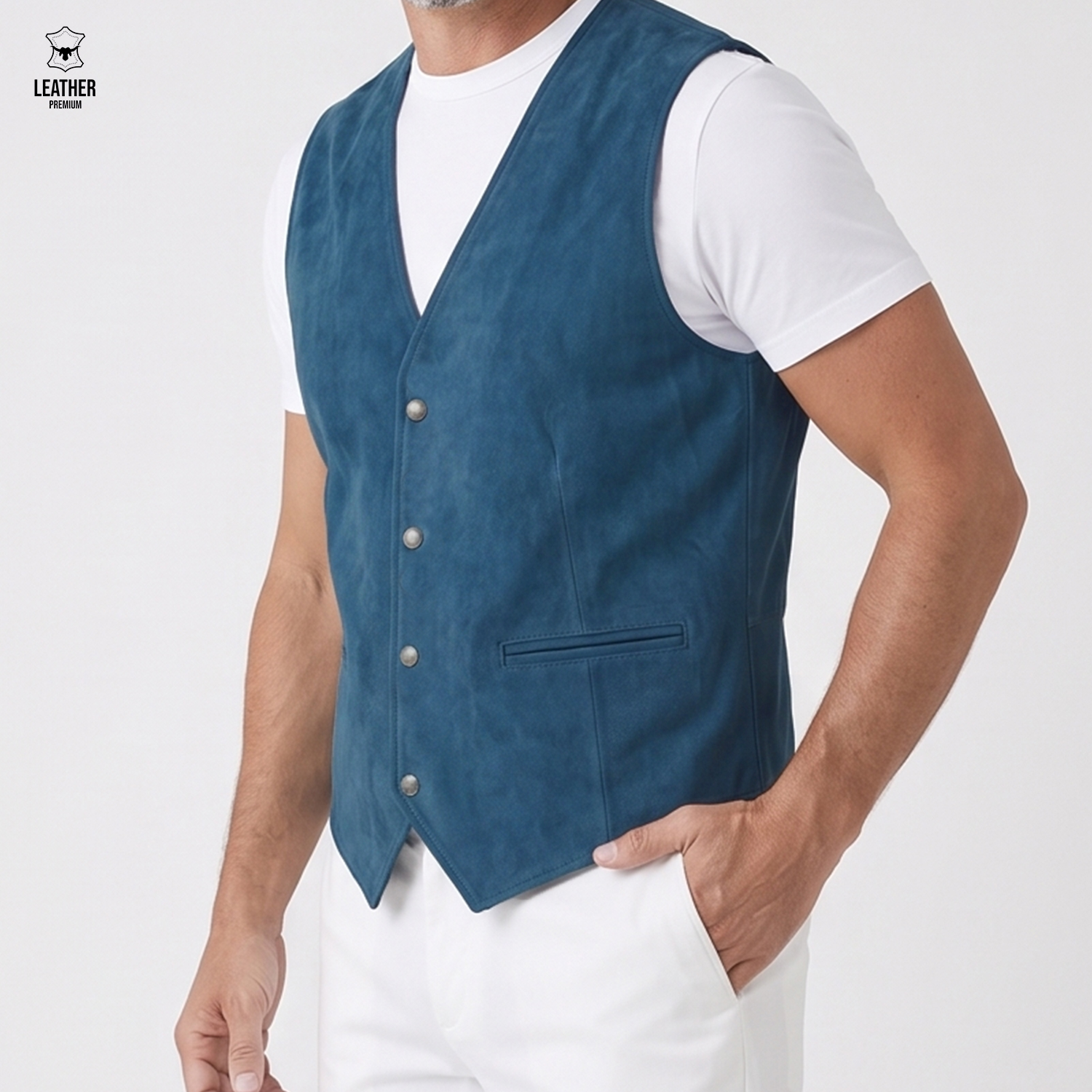 Gilet en daim pour Hommes REF: GBD855 3 zefzefef