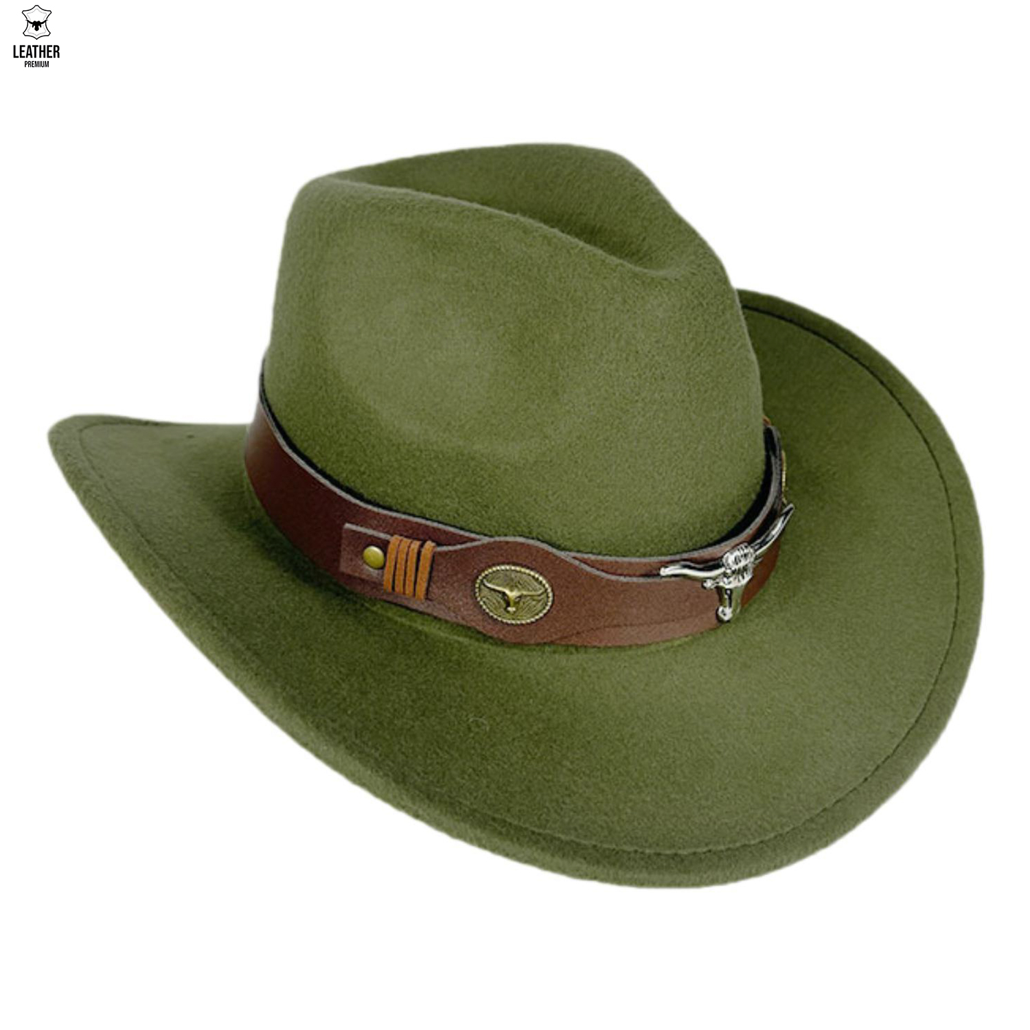 Chapeaux de Cowboy occidentaux en daim – photo 1