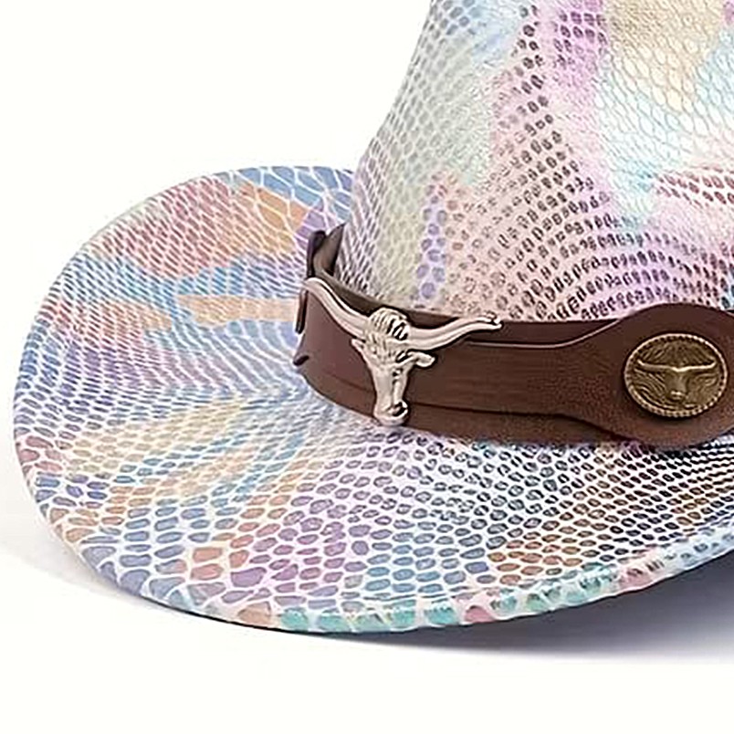 Chapeau de cowboy classique western élégant avec ceinture style western cowboy (ORGA CUIR) – photo 2