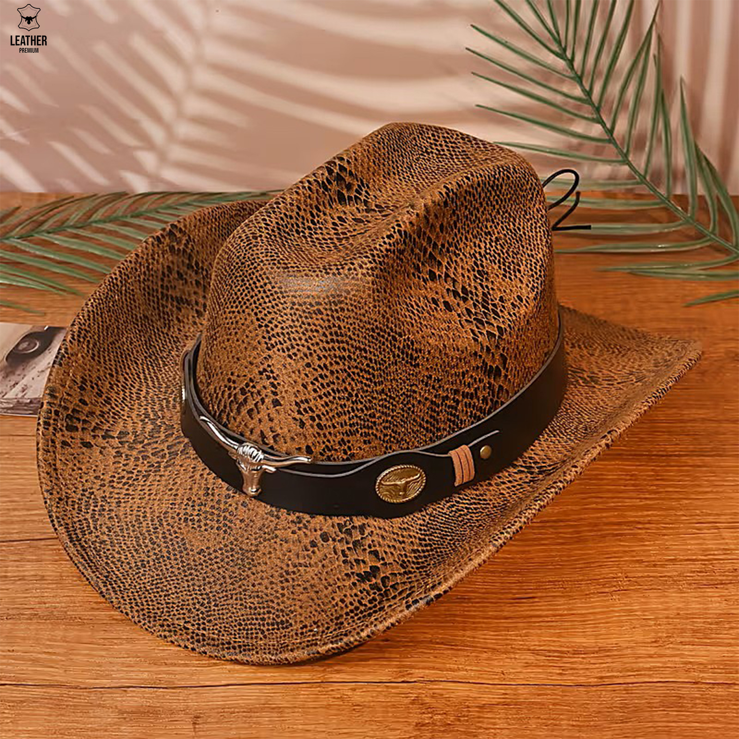 Chapeau de cowboy classique Marron western élégant avec ceinture style western cowboy 3 qedsfzerf