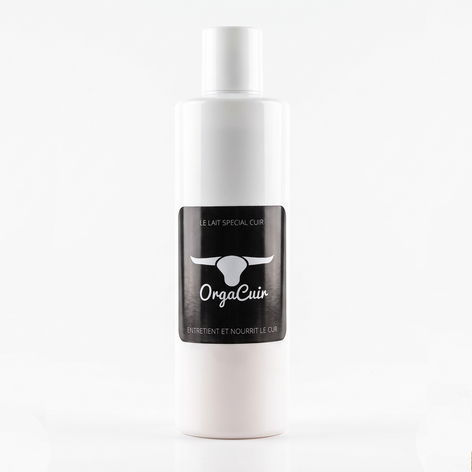 Flacon de lait nourrissant cuir Orga Cuir 200 ml, entretient et nourrit le cuir
