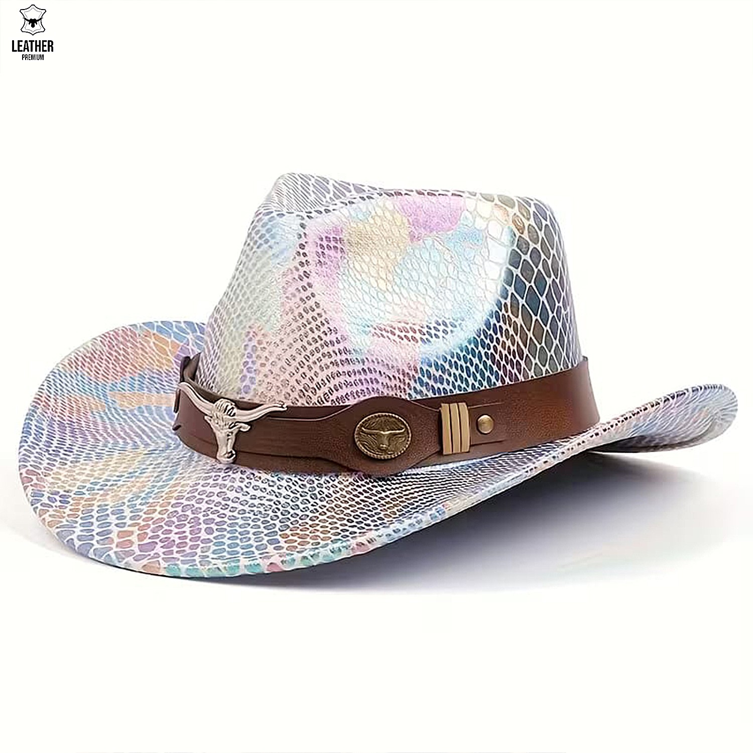 Chapeau de cowboy classique western élégant avec ceinture style western cowboy (ORGA CUIR) – photo 1
