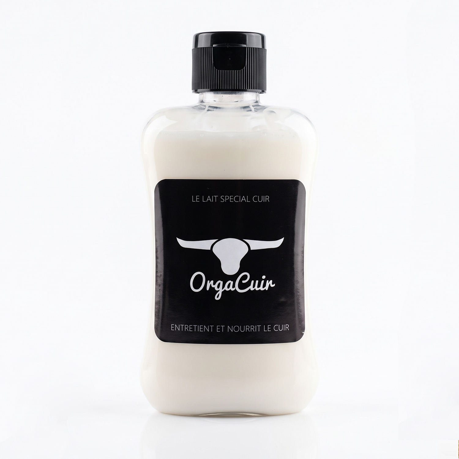 Flacon de lait pour cuir Orga Cuir 100 ml, entretient et nourrit le cuir